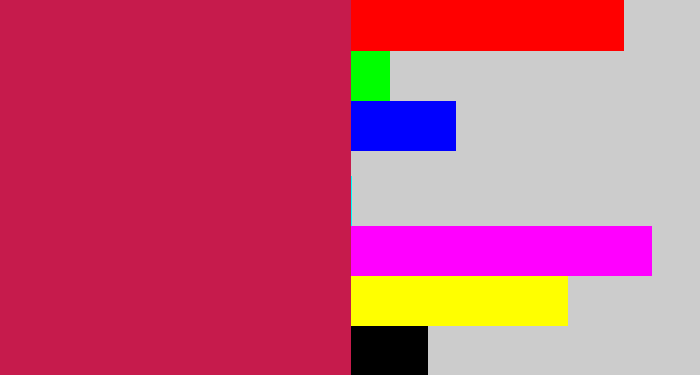 Hex color #c61b4c - lipstick