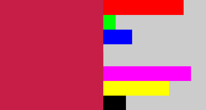 Hex color #c61e47 - lipstick