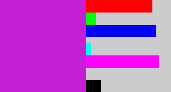 Hex color #c61ed2 - purple/pink