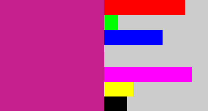 Hex color #c6208f - magenta