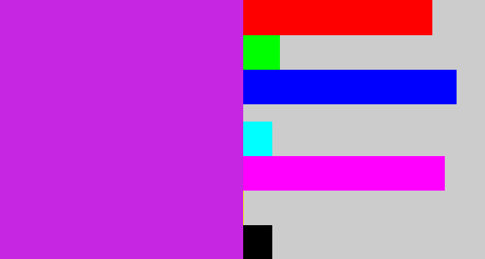 Hex color #c626e1 - purple/pink
