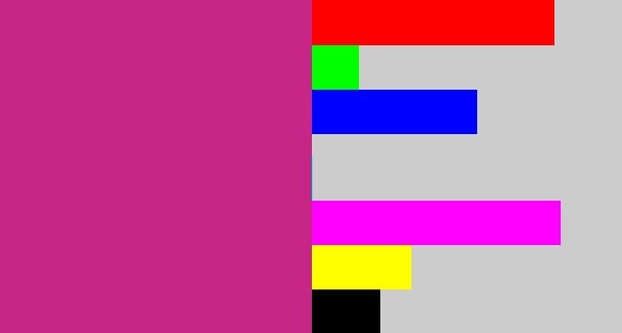 Hex color #c62786 - dark pink