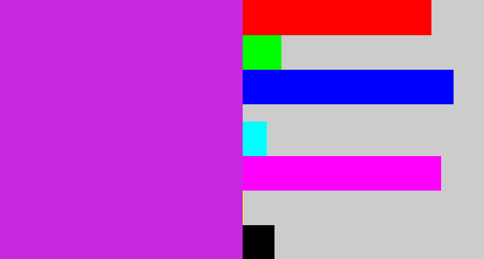 Hex color #c628dd - purple/pink
