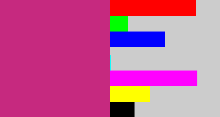 Hex color #c6297f - dark pink