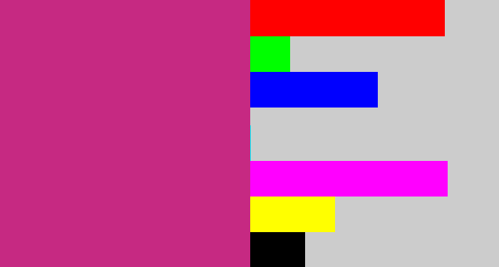 Hex color #c62982 - dark pink