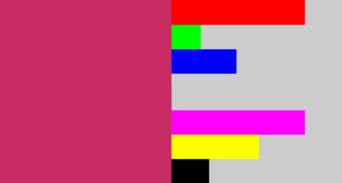Hex color #c62b61 - dark pink