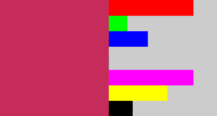 Hex color #c62c5b - dark pink