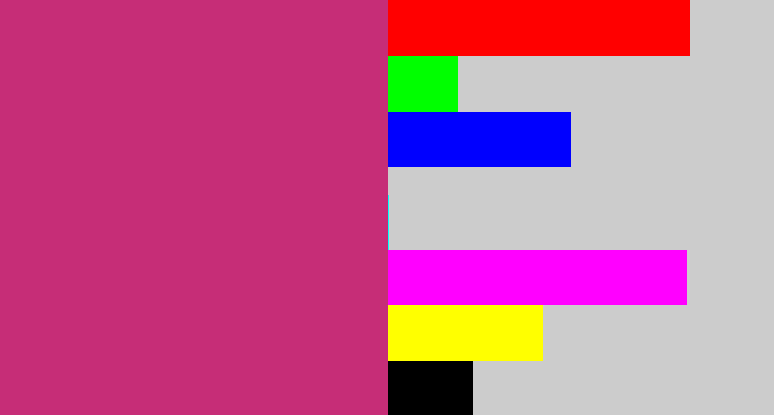 Hex color #c62d77 - dark pink
