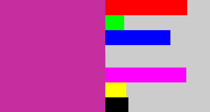 Hex color #c62e9f - purpley pink