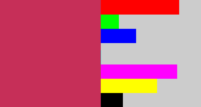 Hex color #c62f58 - dark pink