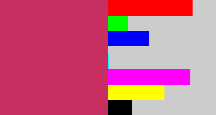 Hex color #c62f60 - dark pink
