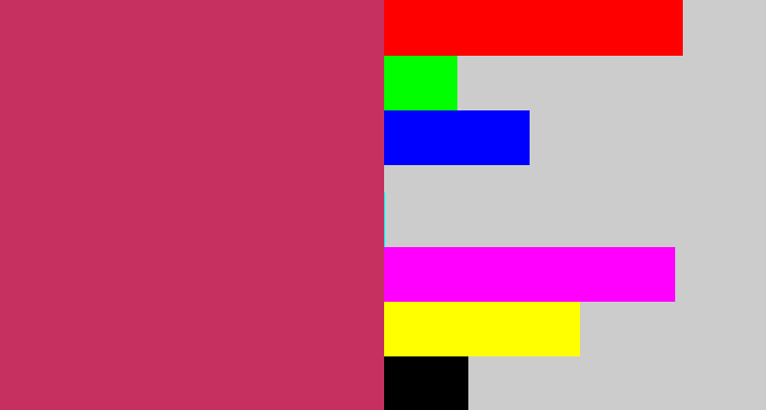 Hex color #c63061 - dark pink