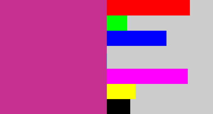 Hex color #c63090 - darkish pink