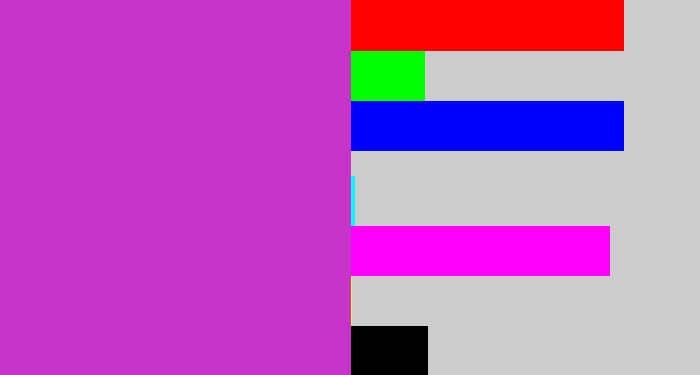 Hex color #c635c8 - purpley pink