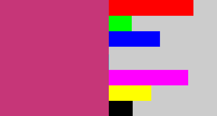 Hex color #c63678 - dark pink