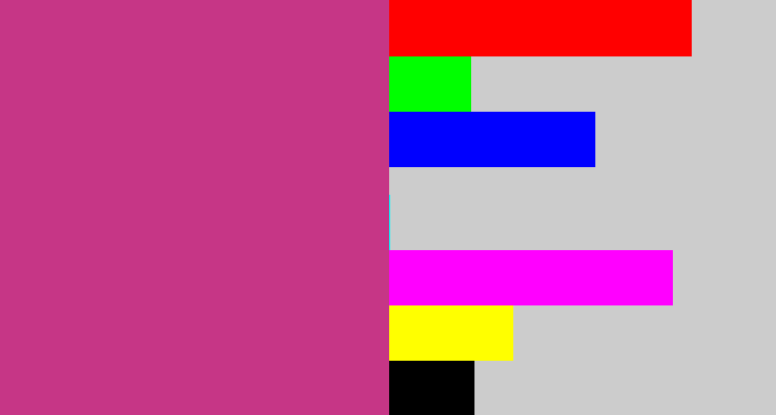 Hex color #c63686 - darkish pink