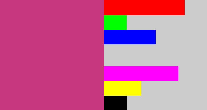 Hex color #c6377f - dark pink
