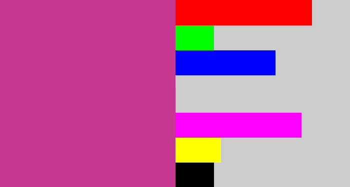 Hex color #c63792 - darkish pink