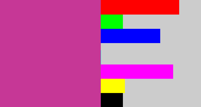 Hex color #c63796 - darkish pink