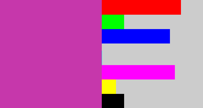 Hex color #c637ab - purpley pink