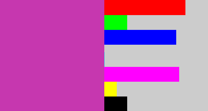 Hex color #c637af - purpley pink