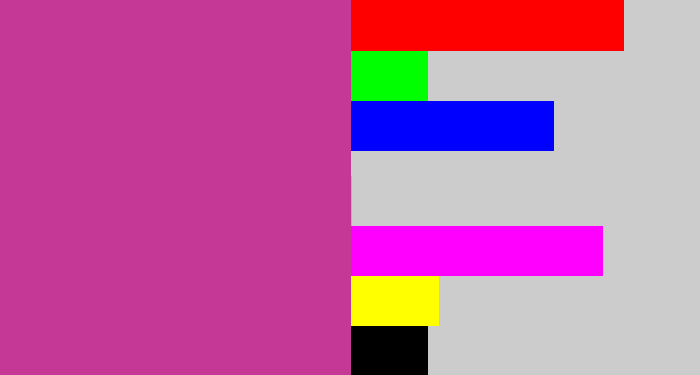 Hex color #c63895 - darkish pink