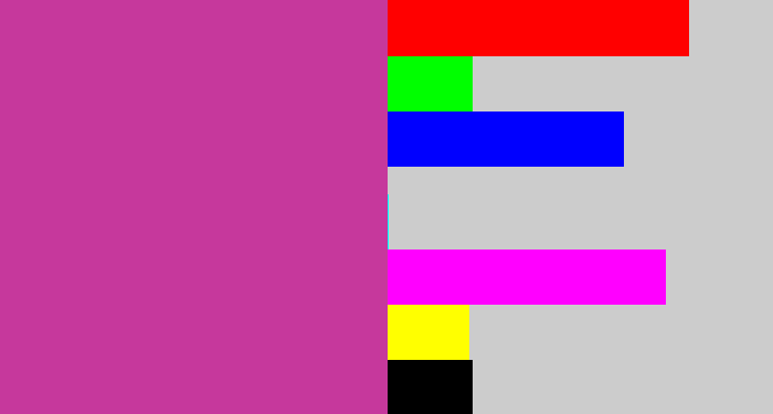 Hex color #c6389c - purpley pink