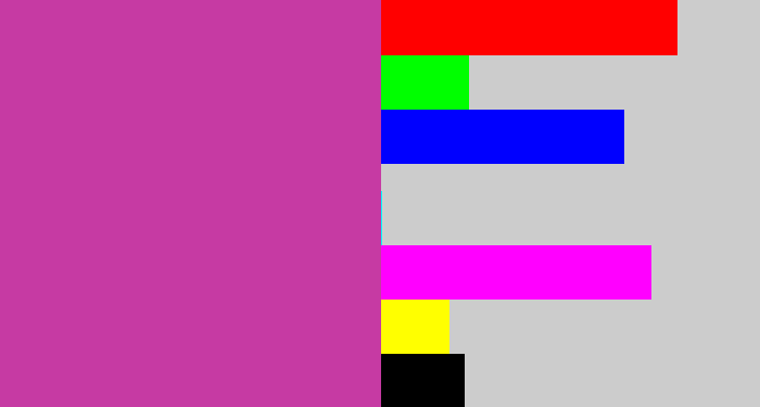 Hex color #c63aa3 - purpley pink