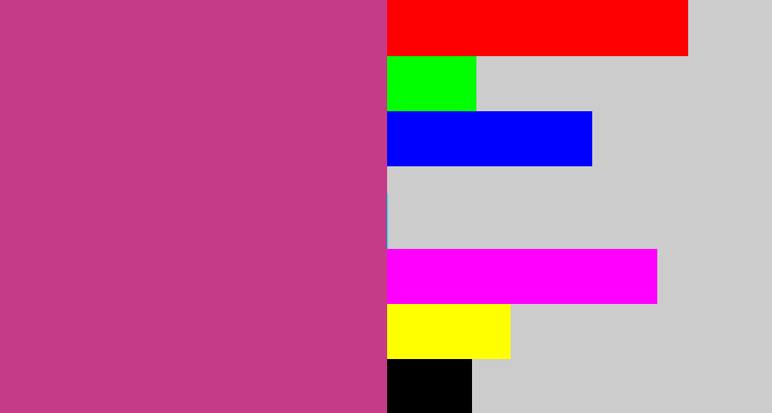 Hex color #c63b87 - darkish pink