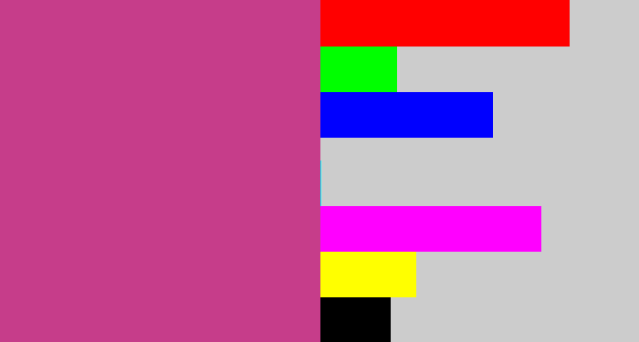Hex color #c63d8a - darkish pink