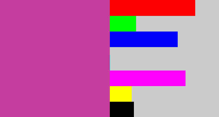 Hex color #c63d9e - purpley pink