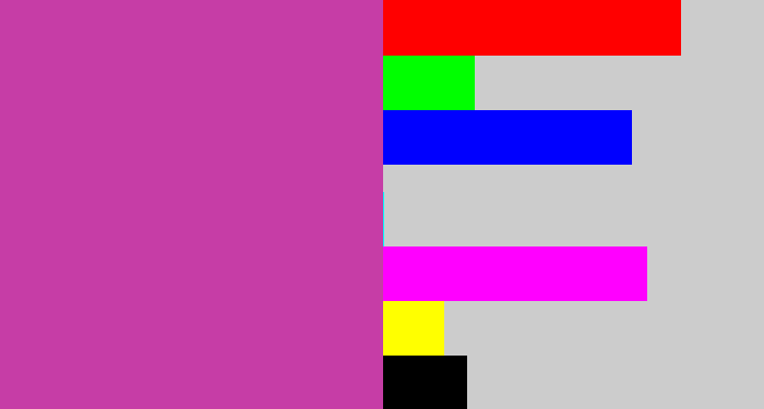 Hex color #c63da6 - purpley pink