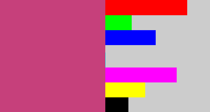 Hex color #c6407b - dark pink