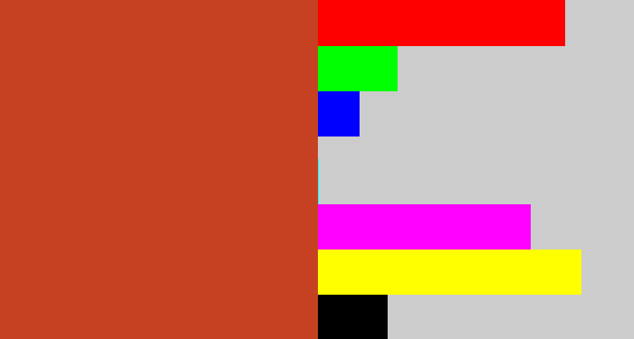 Hex color #c64121 - brick orange