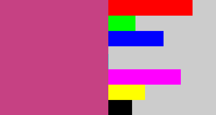 Hex color #c64183 - darkish pink