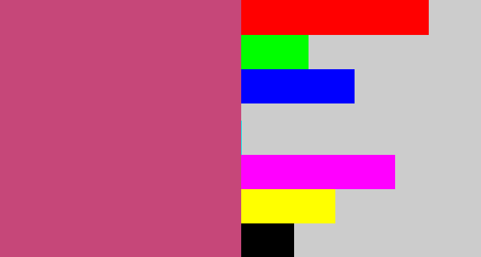 Hex color #c64779 - dark pink