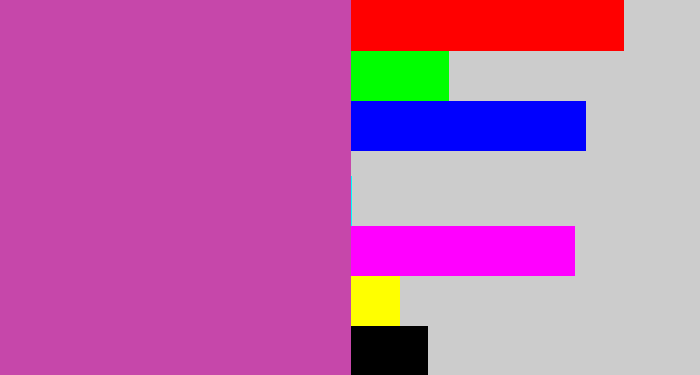 Hex color #c647aa - purpley pink