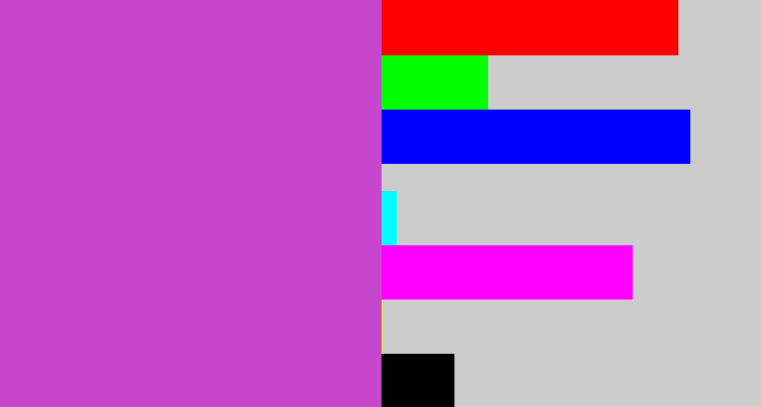 Hex color #c647ce - pinky purple