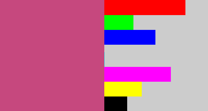 Hex color #c6487e - darkish pink
