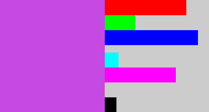 Hex color #c649e3 - pinkish purple