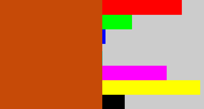 Hex color #c64a07 - brick orange