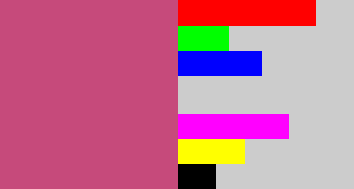 Hex color #c64a7b - dark pink