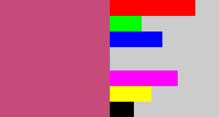 Hex color #c64b7b - dark pink