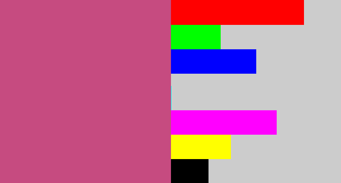 Hex color #c64b80 - darkish pink