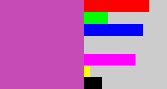 Hex color #c64bb6 - pinky purple