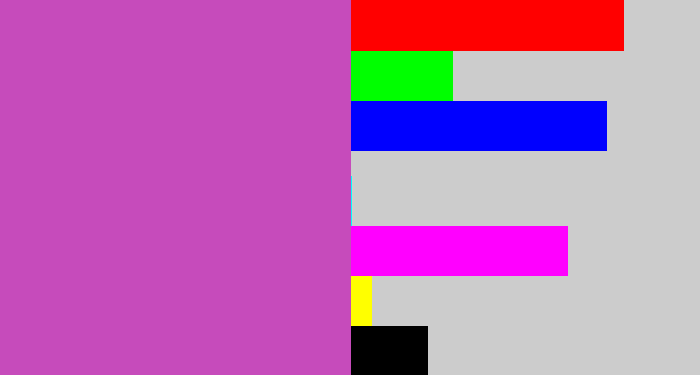 Hex color #c64bbb - pinky purple