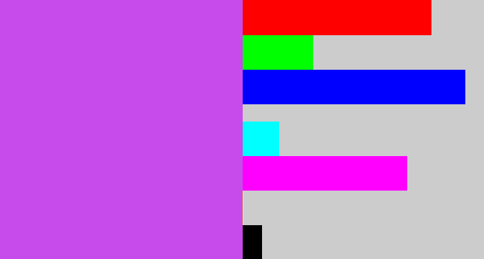 Hex color #c64bea - heliotrope