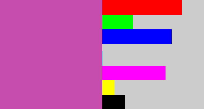 Hex color #c64cae - pinky purple