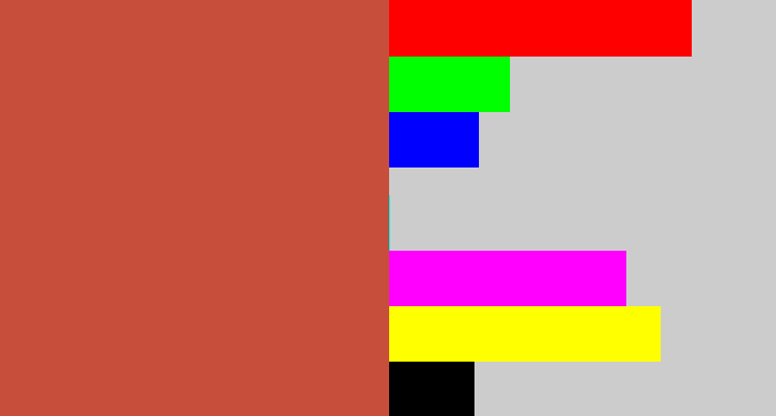 Hex color #c64e3b - reddish