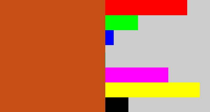 Hex color #c64f14 - brick orange